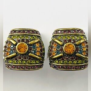 Heidi Daus CLIP ON Swarovski Crystals earrings